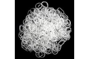 CHEERHOM 1000 Pièces Elastique Cheveux, Petit Elastique Cheveux Fille Bebe, Mini élastique Cheveux Caoutchouc Transparent Enfant Femmes