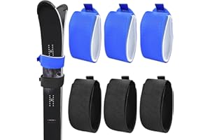UieaMsio Cinghie da sci,Fasce da sci,Ski Straps Cinghia,Fix Straps Cinghia Porta Spalla,Sci Cinghie Porta,Fascette Regolabili Avvolgere da Sci,Nastro Fissaggio Confezione Ski