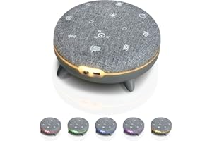 Beatfoxx ZB-7 Zen Box Soundmachine Enceinte Bluetooth avec Lumière – Machine à Bruit Blanc pour Aider les Bébés à S’endormir - Sons Apaisants de la Nature - Bruit de Mer, Chant d’Oiseaux, Orage, etc.