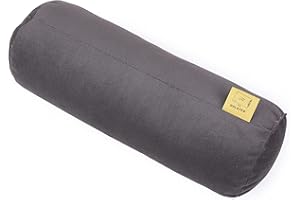 GM Cuscino cilindrico cervicale a rullo per collo schiena e gambe 40x15 cm Made in Italy con rivestimento in tessuto idrorepellente e antimacchia Marrone