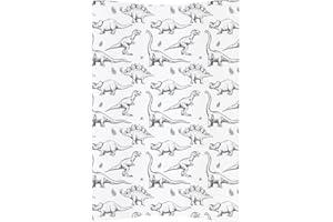 GENERIC Ceba Deluxe Unisex Wedge Anti Roll Nappy Baby Changing Mat with Curved Sides - Black & White Jurassic Dinosaurs