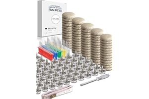 Réparation de Toit de Voiture, CHUNBAI® Lot de 65 Boutons de Réparation de Ciel de Toit, de Réparation de Toit de Voiture, Avec épingles, Tournevis, Ruban à Mesurer, pour Toutes les Voitures