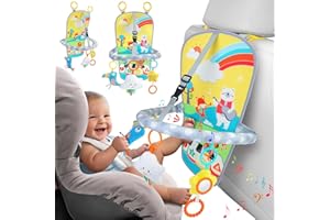 MPQMPQ Car Seat Toys for Babies - Kick and Play Activity Center 6 Months Rear Facing Cars Seats Entertainment Toy Infant with Music Hanging Adjustable Activity Arch for Travel Baby Gift 6 Months