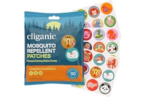 Cliganic Mosquito Patches for Kids (90 Pack) - Animals Stickers - DEET Free