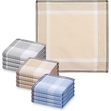 Fazzoletti da uomo, 100% cotone morbido Design 1. 16 Pollice Fazzoletti da uomo, 100% cotone morbido Design 1. 16 Pollice