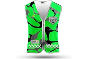 ‎REEFLEXX REEFLEXX Herren-Fahrradweste - Stylische Warnweste mit auffälligen Farben/Mustern und starken Reflektoren - Erhöhte Sichtbarkeit im Straßenverkehr.