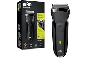 Braun Series 3 Electric Shaver For Men, Electric Razor for Men, UK 2 Pin Plug, 300, Black Razor