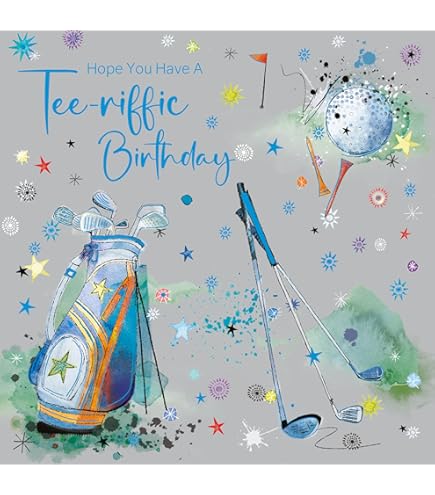 Cherry Orchard Male Open Brthday Card - Blue Sal Boat - Gold Fol