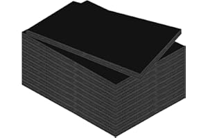 Kangaro Schaumstoffplatte DIN A4 Schwarz 29,7x21cm - 10mm - 10er Pack - DIY für Handwerk, Präsentation, Modellbau, Passepartout