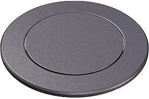 BLANCO PushControl schwarz | Der flache Exzenter passend zu allen Spülen mit InFino Ablaufsystem | Einfache Push-Bedienung | Leichte Reinigung | Erforderlicher Bohrdurchmesser: 35 mm