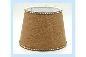 PAOLO ROSSI Paralume coprilampada tessuto tipo Juta scura o balla con rifinitura - produzione propria - made in Italy (Tronco cono, cm 40)