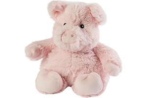 Warmies Junior Pluszowa świnka, w pełni podgrzewana przytulanka Lekko pachnąca suszoną francuską lawendą, pluszowa przytulanka na ciepło lub na zimno, uspokajająca i relaksująca