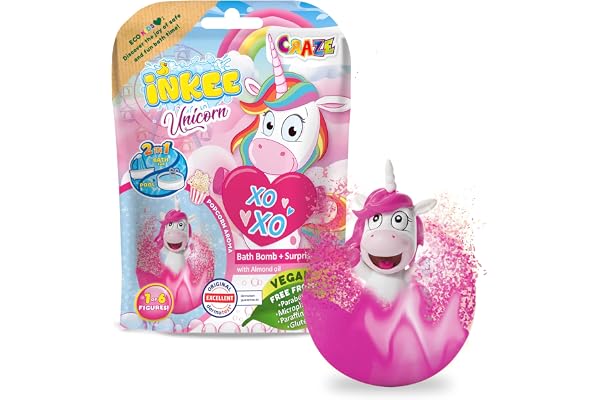 INKEE SpongeBob Set 3 Badbomber med Samlarfigurer, Musslande Badbollar för Barn, Burgerdoft, 3 x 80g
