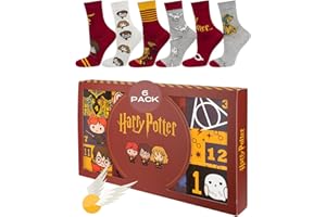 SOXO Wizarding World Harry Potter Calcetines Hombre Regalos Originales Para Mujer 6 Pares 2 Tamaños
