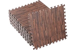 Takezuaa 16Pack Gym Floor Mats Nonslip | Foam Exercise Flooring Mats | 60 x 60CM Floor Mat | Interlocking Puzzle EVA Floor Tiles | Yoga Matting | Foam Floor Tiles for Workout Weights Yoga