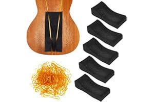 YESHONE 5 Pcs Soft Foam Violin Shoulder Rest - Violin Shoulder Pad & Pillow with 100 Yellow Rubber Bands for Concerts & Weddings