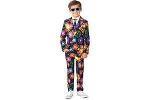 Suitmeister Men's Christmas Suit – Christmas Lights Festive Outfit – Tailored Party Costumes