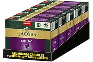 ‎JACOBS Jacobs Kaffeekapseln Lungo Intenso, Megapack XXL, Intensität 8/12, 5 x 40 Getränke, Nespresso* kompatible Kaffee Kapseln, 200 Kapseln