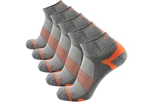 Suwangi 5 par skarpet do biegania Low-Cut, skarpety sportowe, oddychające, do biegania, z podeszwą frotte, antypoślizgowe, wygodne, krótkie skarpety