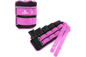 FRAGRAIM Pesas Tobillos Ajustables 1-1,5/2/3/4/5/6/8/10 kg Par con Pesas Extraíbles Para Footing, Gimnasia, Aerobic, Fisioterapia