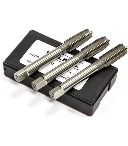 Jeu de 3 tarauds main metrique acier au chrome - M8x125 TIVOLY