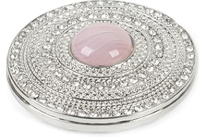 styleBREAKER Damen Magnet Schmuck Brosche rund mit Strass und großer Perle, für Schals, Tücher oder Ponchos, Anhänger 05050082