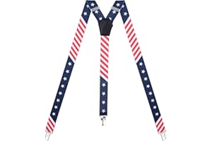 Action Ward Damen Hosenträger - Y Back Style - 2,5 cm Breite - bequem verstellbare elastische Träger und Metallclips - - Large