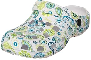 Brandsseller Sabots Femme Motif Floral imprimé avec Bride arrière - Semelle antidérapante - Les Fleuries de pour Femme