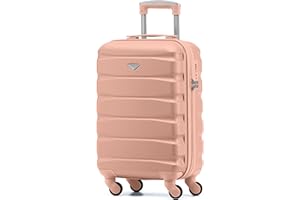 Flight Knight Lightweight 4 Wheel TSA Approved Lock ABS Hard Case Suitcases Cabin Carry On Hand Luggage Approved for Over 100 Airlines Including easyJet, British Airways, Ryanair