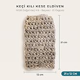 %100 Doğal Ke&ccedil;i Kılı Banyo Kesesi, El Dokuması V&uuml;cut Lifi, Batık ve &Ouml;l&uuml; Deri Karşıtı Peeling Lifi