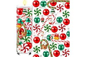Amycute 8071 PCS Weihnachtsperle für Vasenfüller, Wasserperlen Durchsichtig Weihnachten Kerze, Weihnachten Kerze deko, Schwebende Kerzen, Vase Filler für Tischdekoration (Style A)