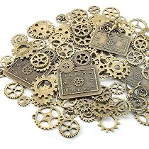 Guador 300g Steampunk Ingranaggi Pendenti in Metallo Vintage, Orologio Ingranaggi, Ciondoli Accessori Bronzo Colori Misti per Creazione di Gioielli