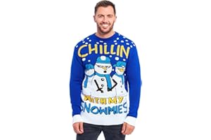 LEKEEZ® Christmas Jumper Unisex Mens Ladies Xmas Novelty Knitted Sweater 2019 XS - 4XL