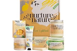 ‎NURTURE BY NATURE BOTANICALS UPLIFT & ENERGISE | Energising Spa Gift Set by Nurture by Nature Botanicals | Mood Booster, Essential Oils, Bath Salts, Lavender, Aromatherapy, Soap, Bath Bombs, Candle & more | Gift Set for Her