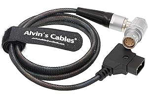Alvin's Cables 8 Pin ángulo Recto Hembra a D Tap Cable de alimentación Flexible para Arri Alexa Mini Camera 1M