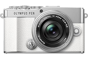 Olympus Pen E-P7 Kamera-Kit, 20-MP-Sensor, neigbarer HD LCD-Bildschirm, 4K-Video, Wi-Fi, Farb- und Monochromprofilsteuerung, 