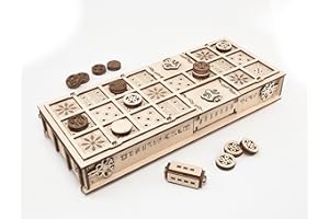 EWA Eco-Wood-Art - Drewniane puzzle 3D dla młodzieży i dorosłych – zestaw do zabawy: UR und SENET – zestaw do samodzielnego montażu, montaż nie wymaga użycia kleju – 237 sztuk