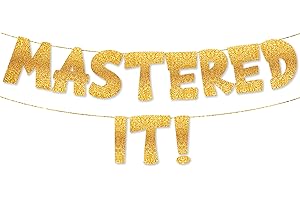 TOYVENTURES Graduation Gold Decorations Set - Congrats Grad Banner, Class of 2025 Backdrop, Party Supplies for High School & College Celebrations Degree PHD (Pre-strung, No DIY Required) (Gold-MTI)