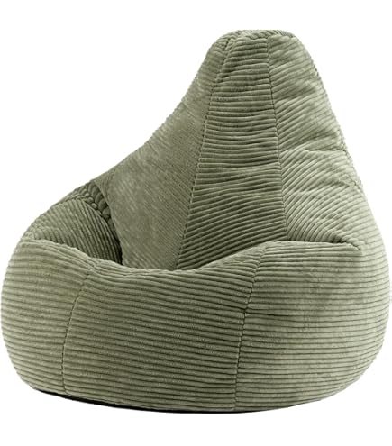 Lounge Pug Mega Mammoth Giant Bean Bag Sofa, Jumbo Cord Graphite