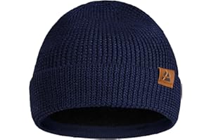 DANISH ENDURANCE Bonnet en Laine mérinos Chaud doublé Polaire pour l'automne et l'hiver, pour Hommes et Femmes, Bonnets Thermiques