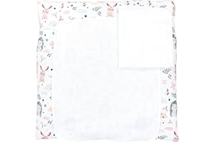 TupTam Materassino per Fasciatoio con 2 Stuoie a Spugna ANK019, Riccio/Coniglio/Rosa, 70 x 70 cm