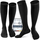 CAMBIVO Compression Socks Women and Men 2 Pairs, Compression Running Socks 20-30mmHg, Compression Socks for Nurse, Cycling, F
