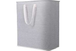 Lifewit Panier à Linge Autoportant 100L, Grand Panier à Linge Pliable et Imperméable avec Poignées Facile Transporter, Corbeille a Linge pour Vêtements, Serviettes, Jouets, Couvertures, Gris