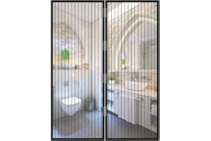 JustGo Zanzariera Magnetica Finestra Adattabile e Regolabile, Chiusura Automatica a Calamite, Istruzioni di Montaggio Chiare, Calamite Potenti, Nero, 120 x 160 cm