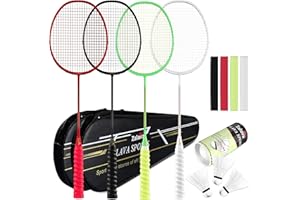 ‎ZALAVA Zalava Carbon Badmintonschläger Set, Badminton Set Super Leicht Badminton Schläger Set Mit Wickelgriff, Graphit Professionell Saite Mit Tragetasche für Anfänger und fortgeschrittener Spieler