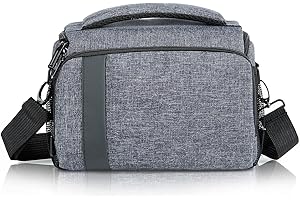 GuKKK Bolsa Funda Cámara, Hombro Impermeable, Mochila Camara Antigolpe, Réflex DSLR/SLR Digital Estuche para Cámera, con Enganche para Trípode, Correa de Hombro Extraíble, para Nikon Canon Sony