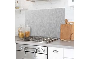 CREARREDA Paraschizzi Cucina in Alluminio Made in Italy Protezione per fornelli e muro lavabile e facile da montare Lastra paraschizzi in metallo 48x72