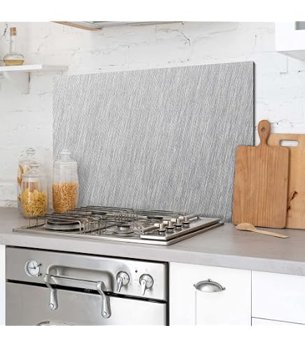Crédence De Cuisine En Verre Trempé Transparent 100x50cm - Protection Contre Les éclaboussures, Facile à Nettoyer