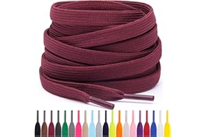 Miscly Lacets Plats Pour Baskets, Plusieurs Longueurs et Couleurs Disponibles