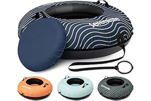 SereneLife Tube de Neige 40'' pour Toboggan - Coque en Plastique Dur Résistant, Tube Intérieur en Caoutchouc, Housse en Oxford, & Sangle de Remorquage - Luge Gonflable pour Enfants & Adultes - Cadeau